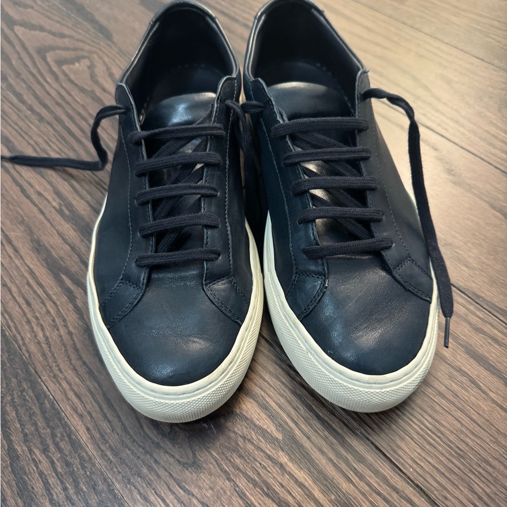 Men's Black Leather Sneakers